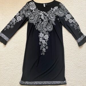 Black and White Floral Dress